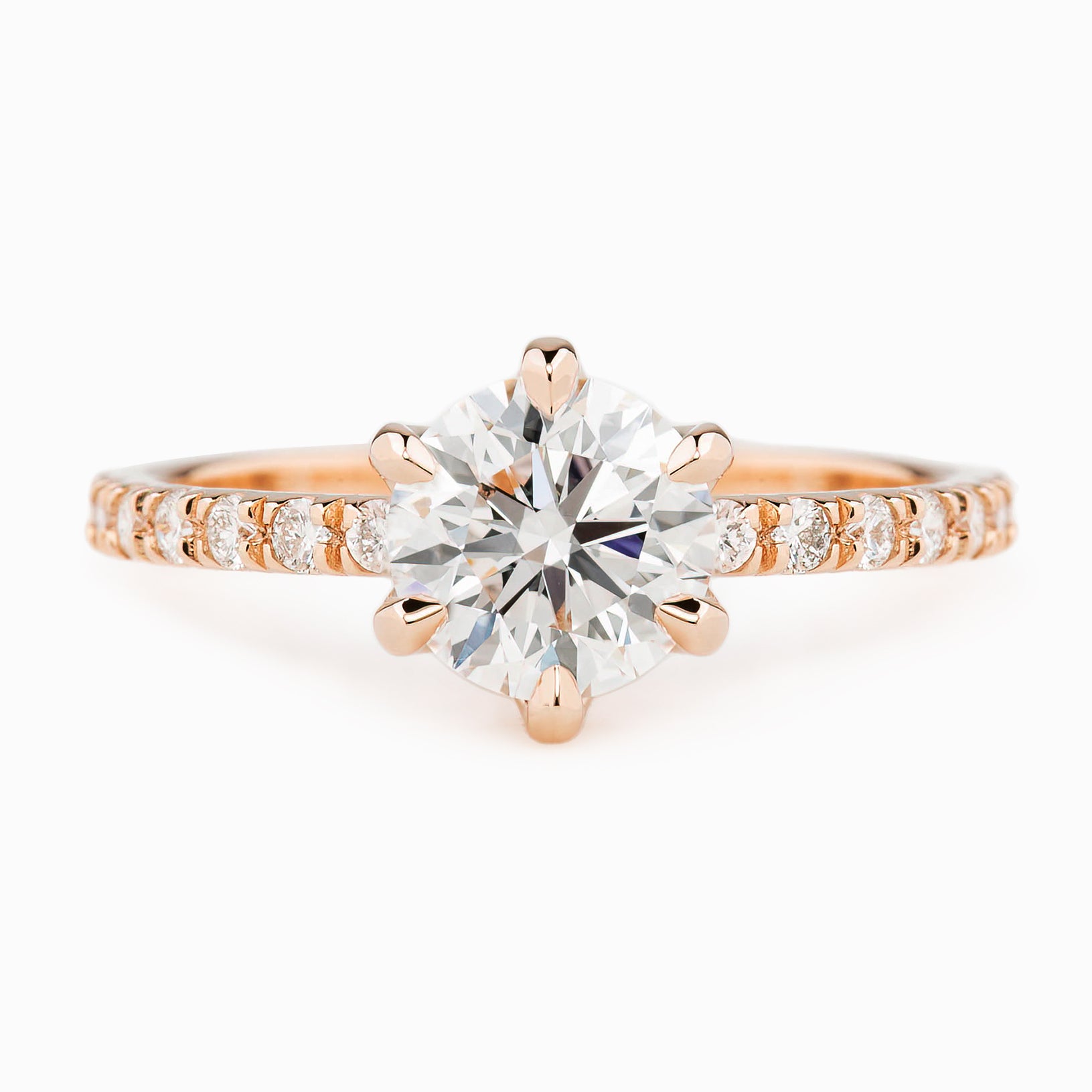Maria Luxe Ring, Round Brilliant Cut Diamond