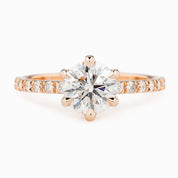 Maria Luxe Ring, Round Brilliant Cut Diamond