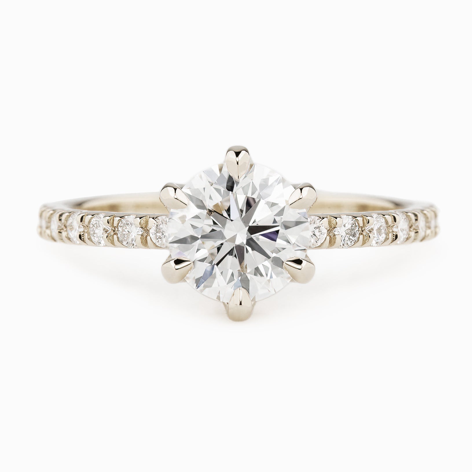 Maria Luxe Ring, Round Brilliant Cut Diamond