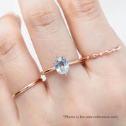 Floryn Ring 1.35ct Light Blue Oval Unheated Sapphire, 14K Yellow Gold (One of a kind)