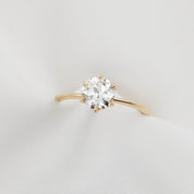 フローリンリング　オールドマインカットダイヤモンド　1.15ct　GIA鑑定書付き