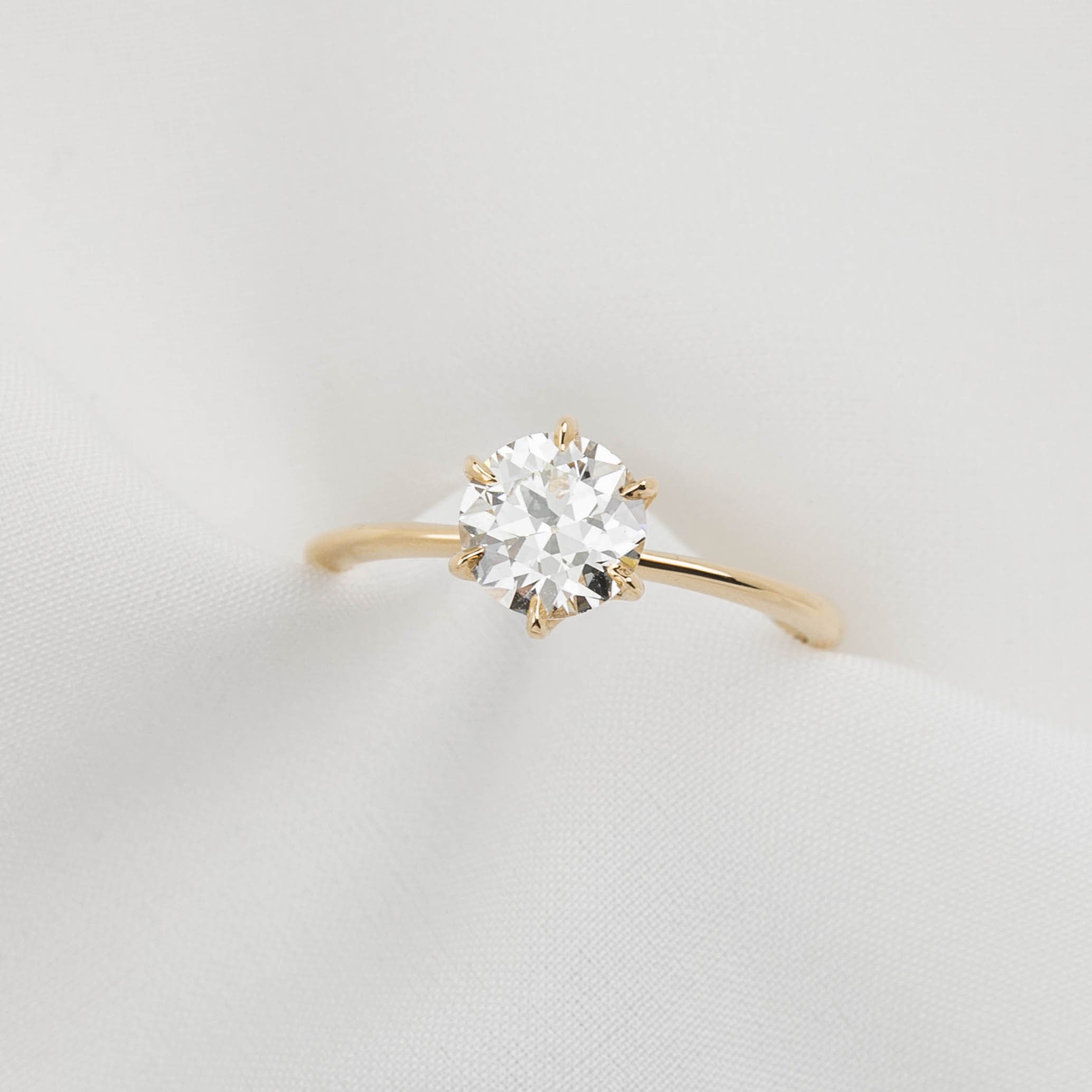 フローリンリング　オールドマインカットダイヤモンド　1.15ct　GIA鑑定書付き