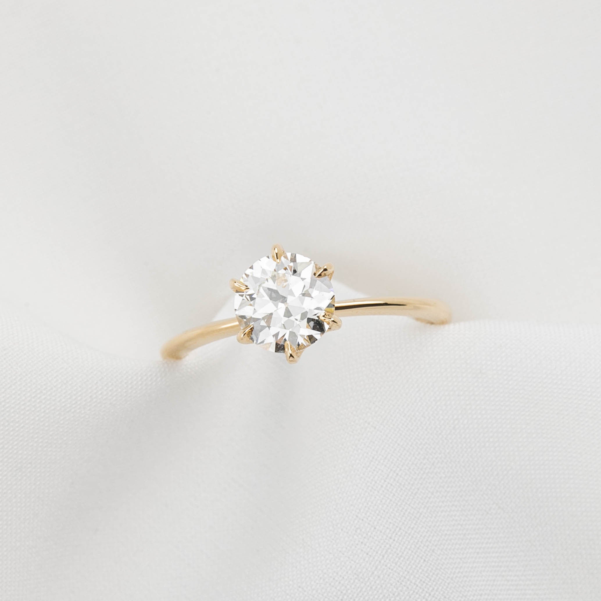 フローリンリング　オールドマインカットダイヤモンド　1.15ct　GIA鑑定書付き
