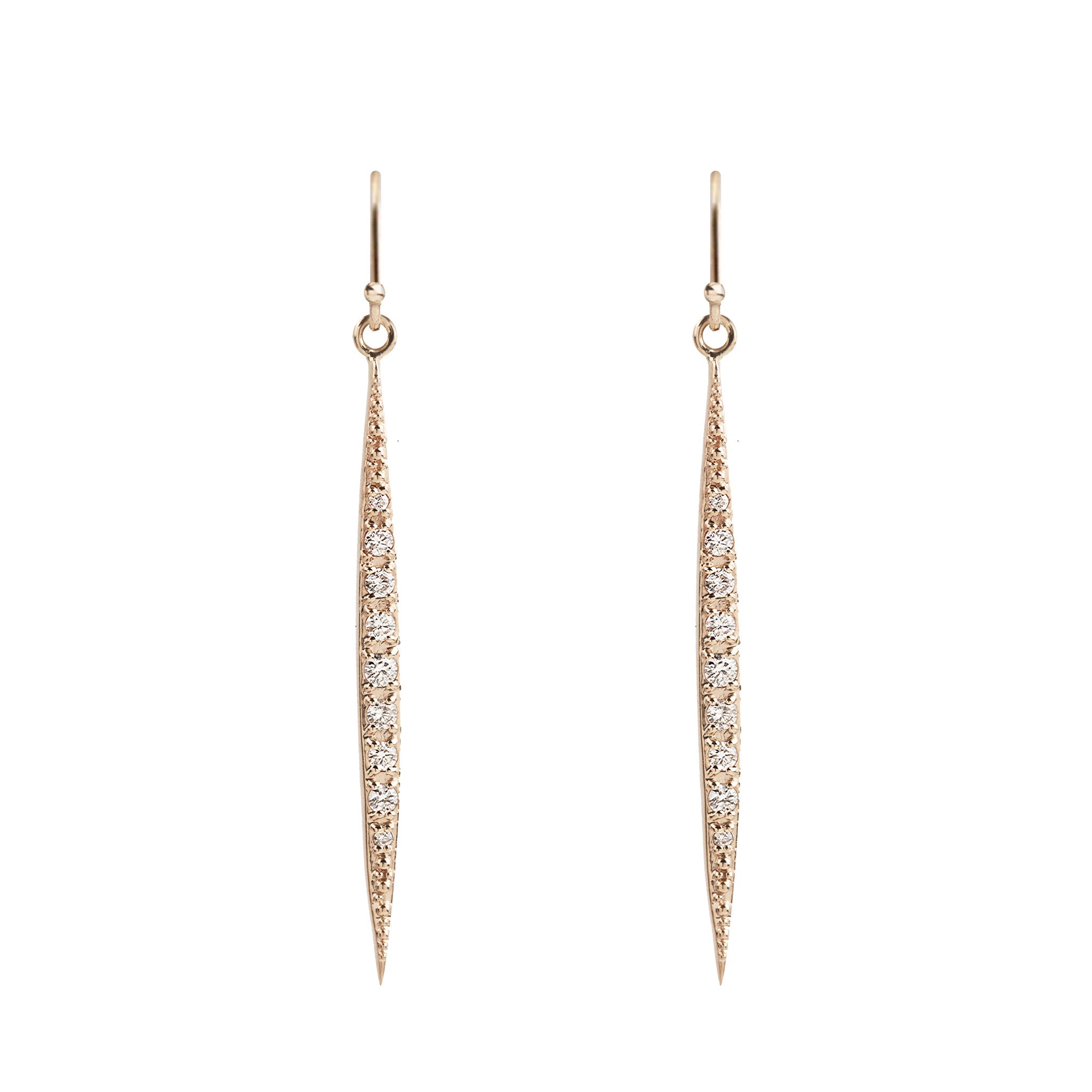 Diamond Crescent Earrings