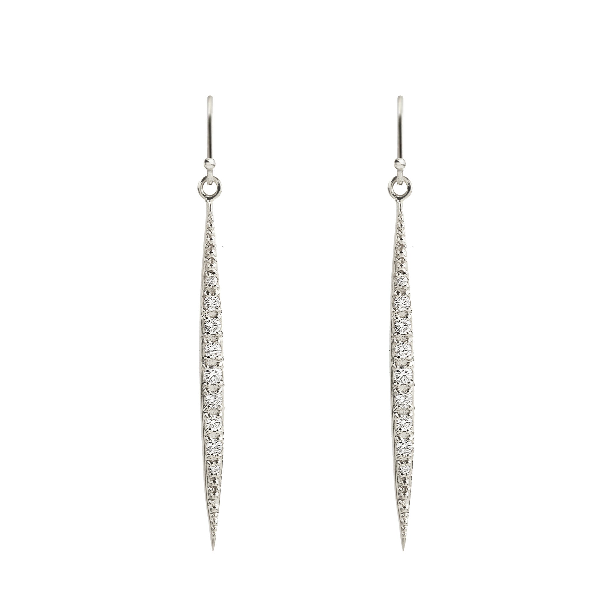 Diamond Crescent Earrings