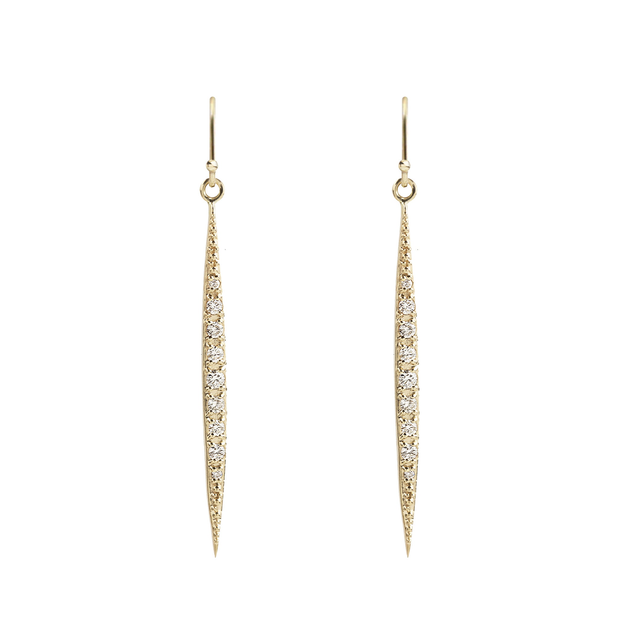 Diamond Crescent Earrings