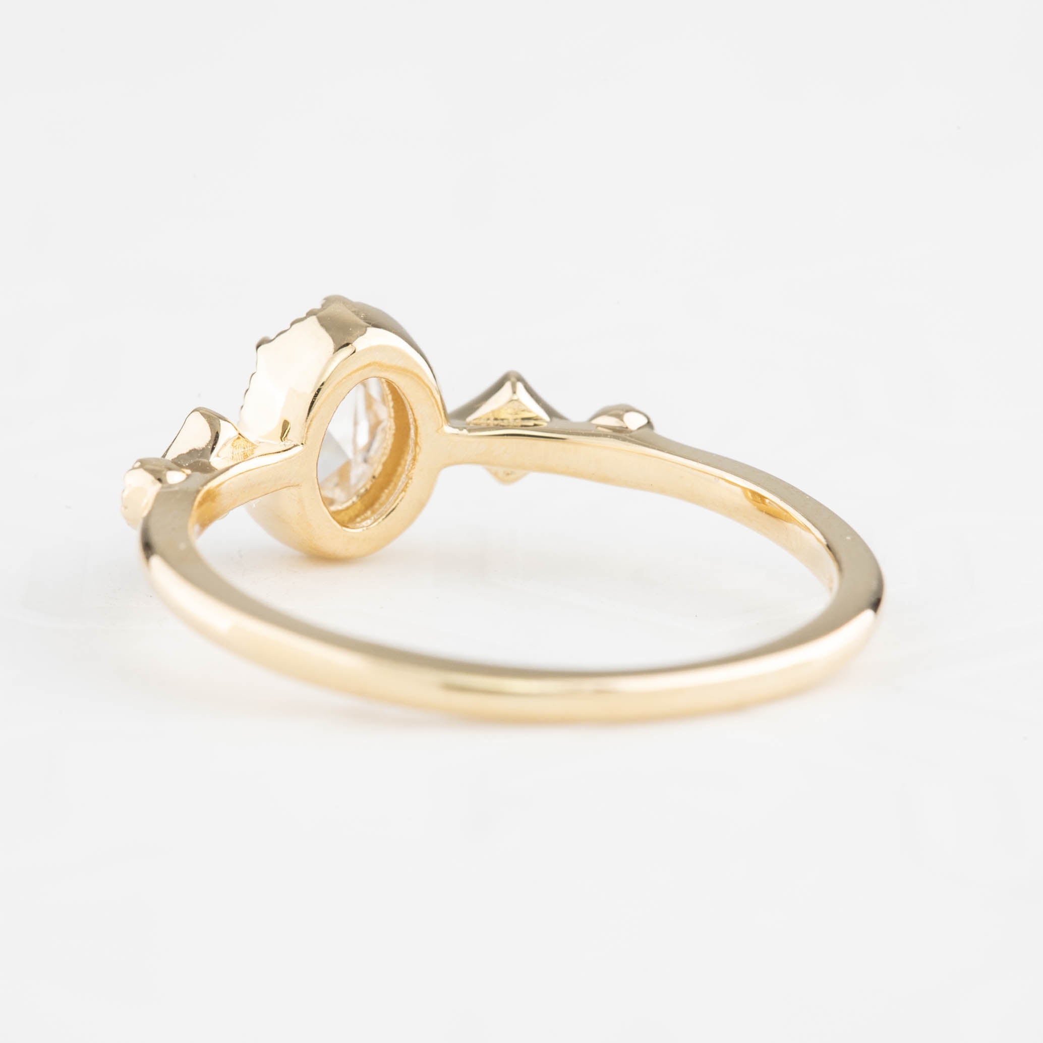 Stella Ring, 0.29ct Oval Rose Cut Diamond, 14k Yellow Gold (One of a kind)