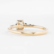 Estel Fleur Four Prongs Ring, 0.35ct Emerald Cut Diamond, 14k Yellow Gold (One of a kind)
