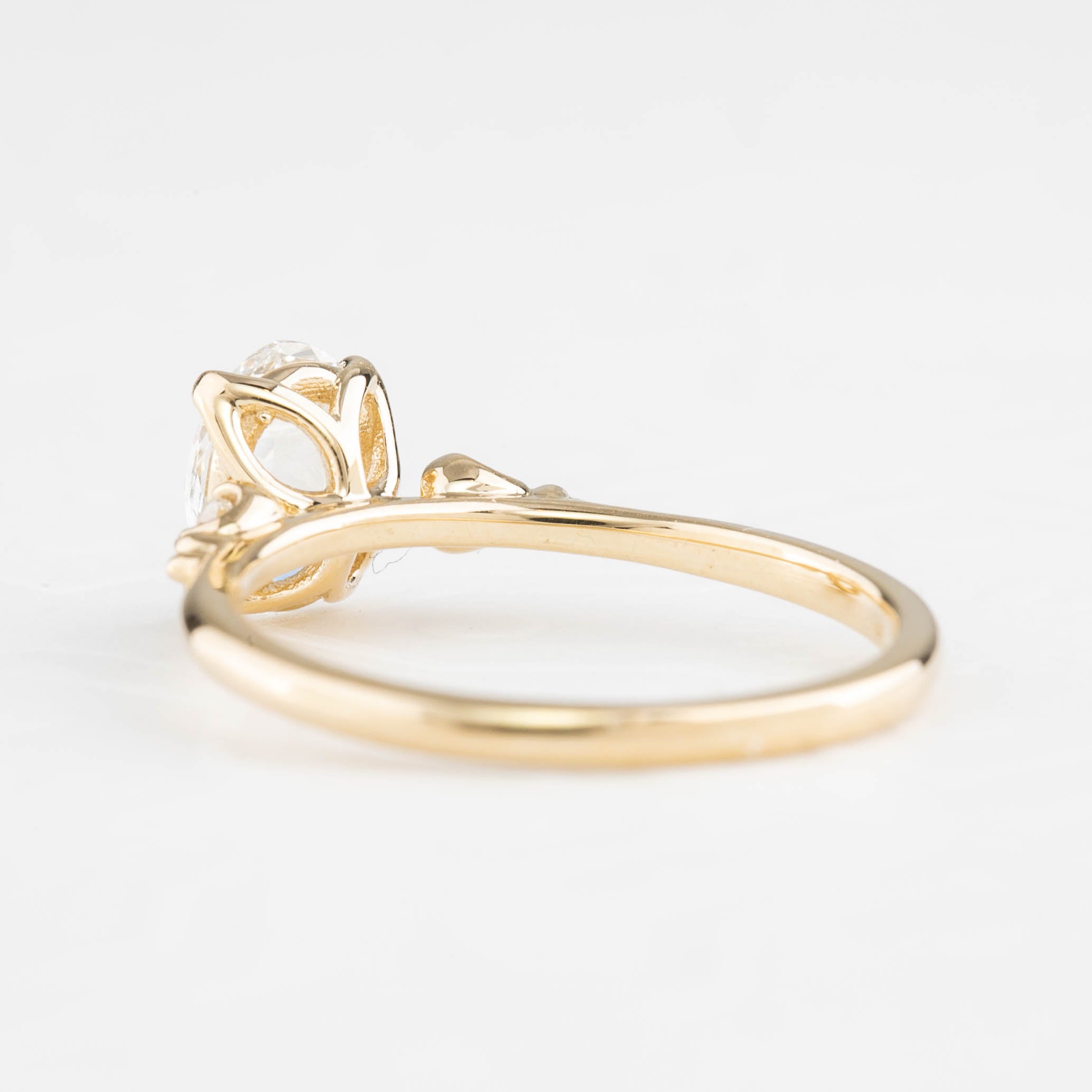 Estel Ring, 0.58ct Oval Rose Cut Diamond, 14K Yellow Gold (One of a kind)