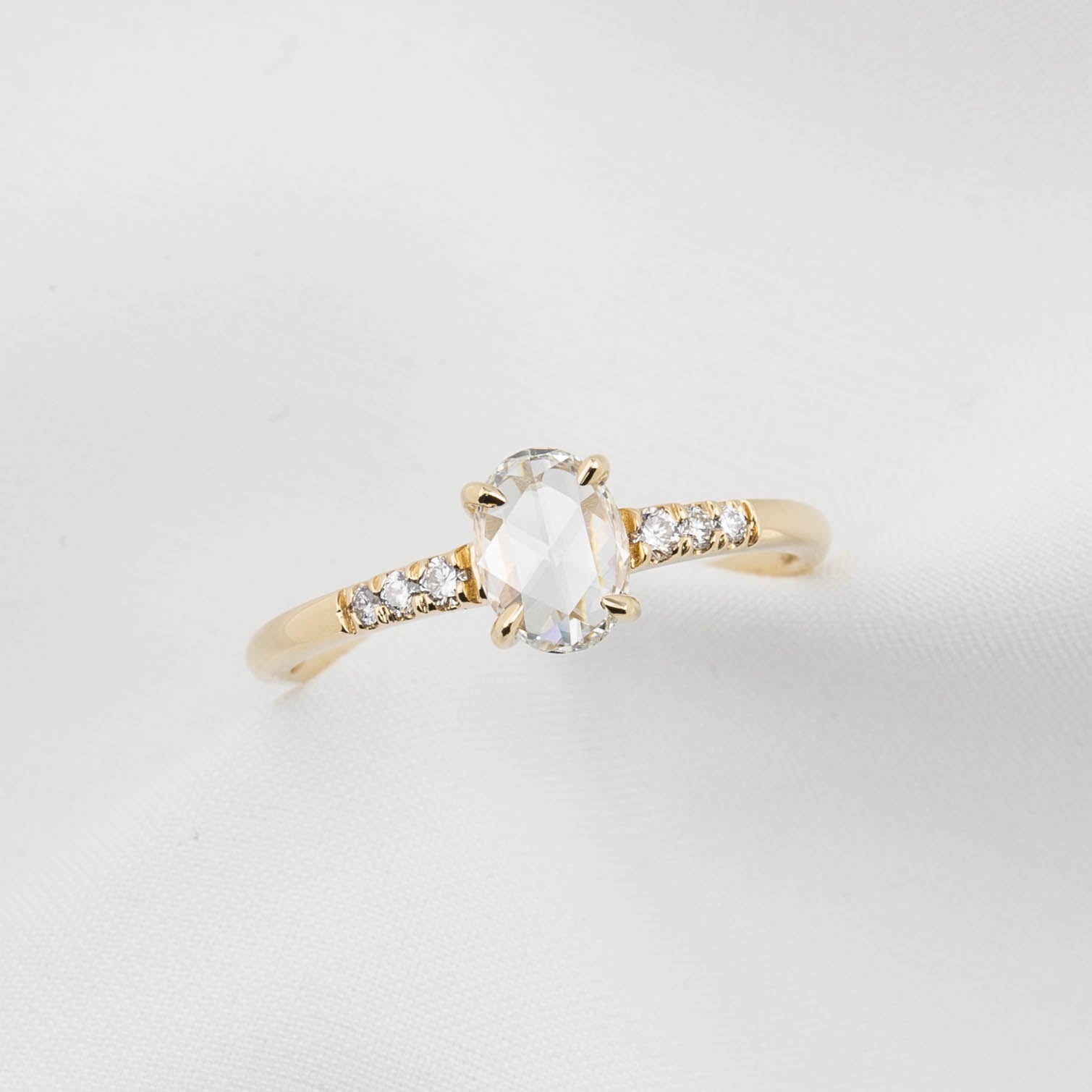 Gianna Ring, Oval Rose Cut Diamond