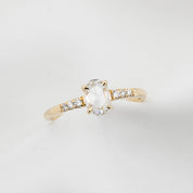 Gianna Ring, Oval Rose Cut Diamond