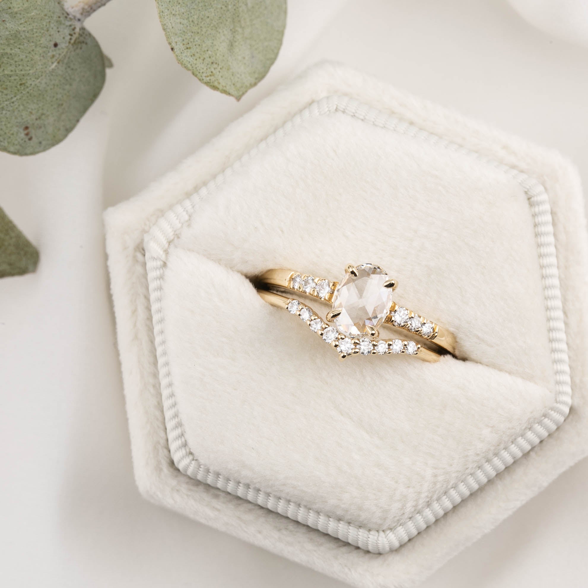 Gianna Ring, Oval Rose Cut Diamond