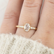Gianna Ring, Oval Rose Cut Diamond
