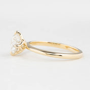 Alice Ring, IGI Certified 1.34ct Round Lab Diamond, 14k Yellow Gold (One of a kind)