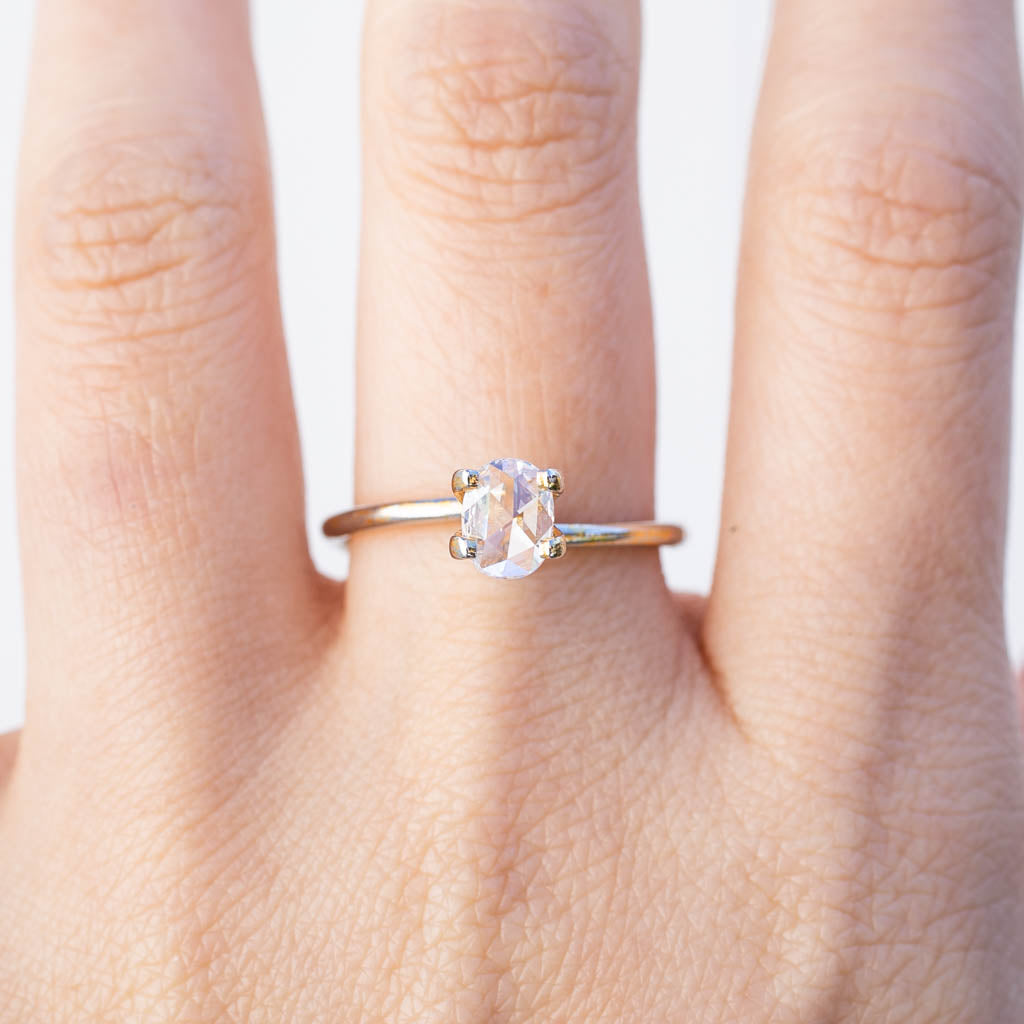 0.42ct Oval White Rose Cut Diamond D101