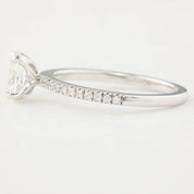 Maria Ring, GIA certified 0.70ct Oval Brilliant Cut Diamond, 14k White Gold (One of a kind)