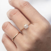 Alice Ring, 0.49ct Round Rose Cut Diamond, 14k Yellow Gold (One of a kind)