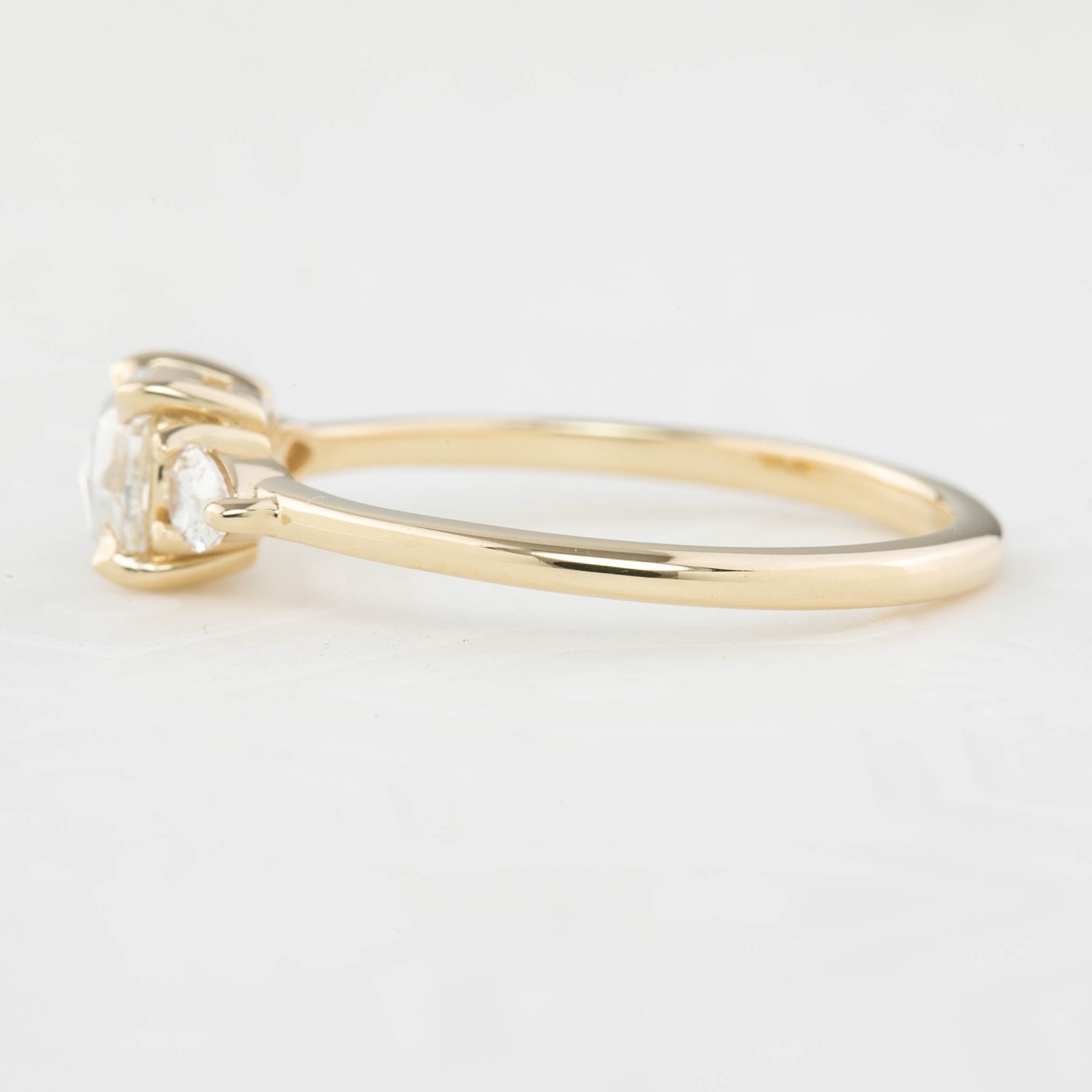 Olivia Ring, Round Rose Cut Diamond