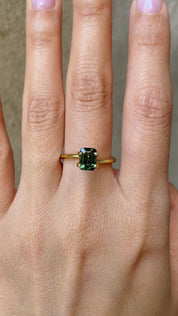 1.40ct Emerald Cut Green Queensland Sapphire