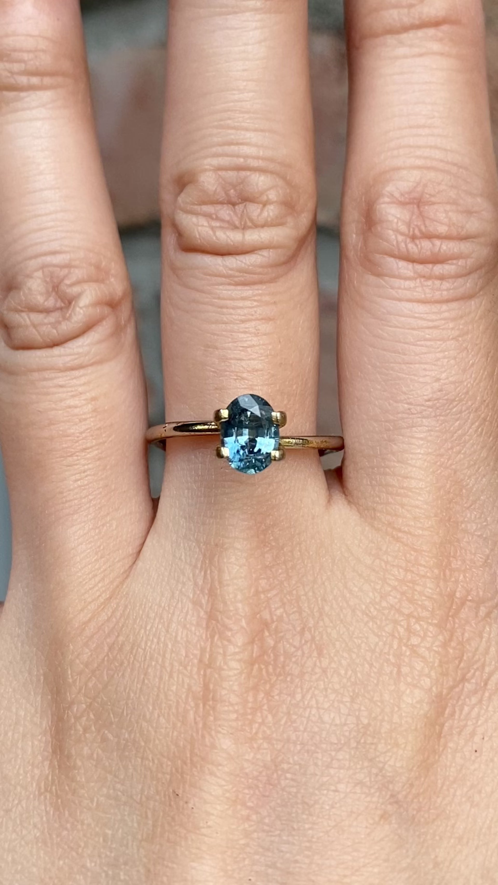 1.34ct Oval Cut Blue Montana Sapphire SO328