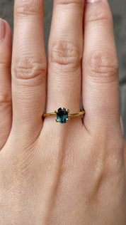 0.84ct Oval Cut Blue Green Queensland Sapphire SO042