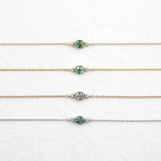 Three-Stone Bracelet, Unheated Madagascar Sapphire