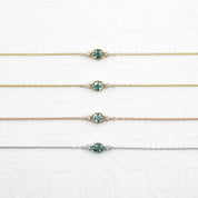 Dahlia Three Stone Bracelet Setting (Oval 4mm)