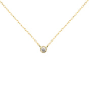 Dahlia Diamond Solitaire Necklace