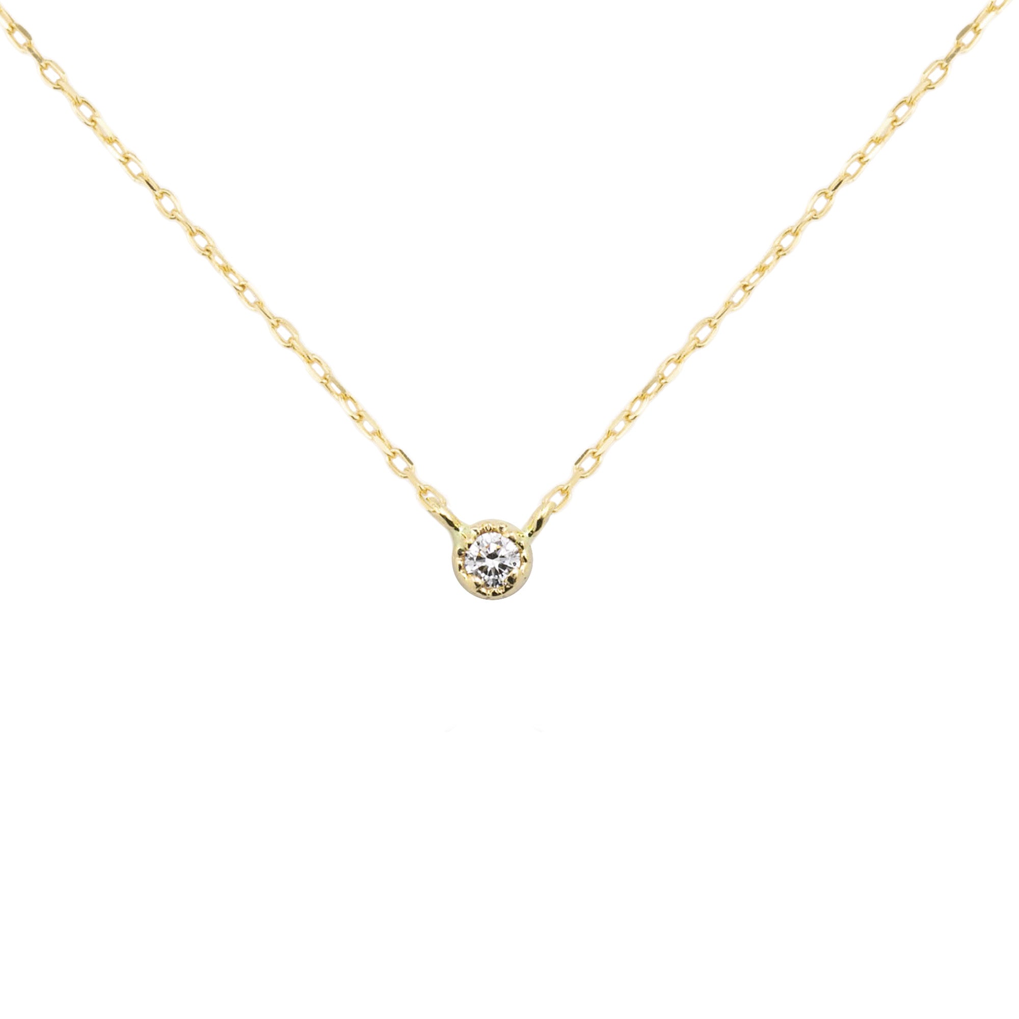 Dahlia Diamond Solitaire Necklace