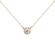 Dahlia Diamond Solitaire Necklace