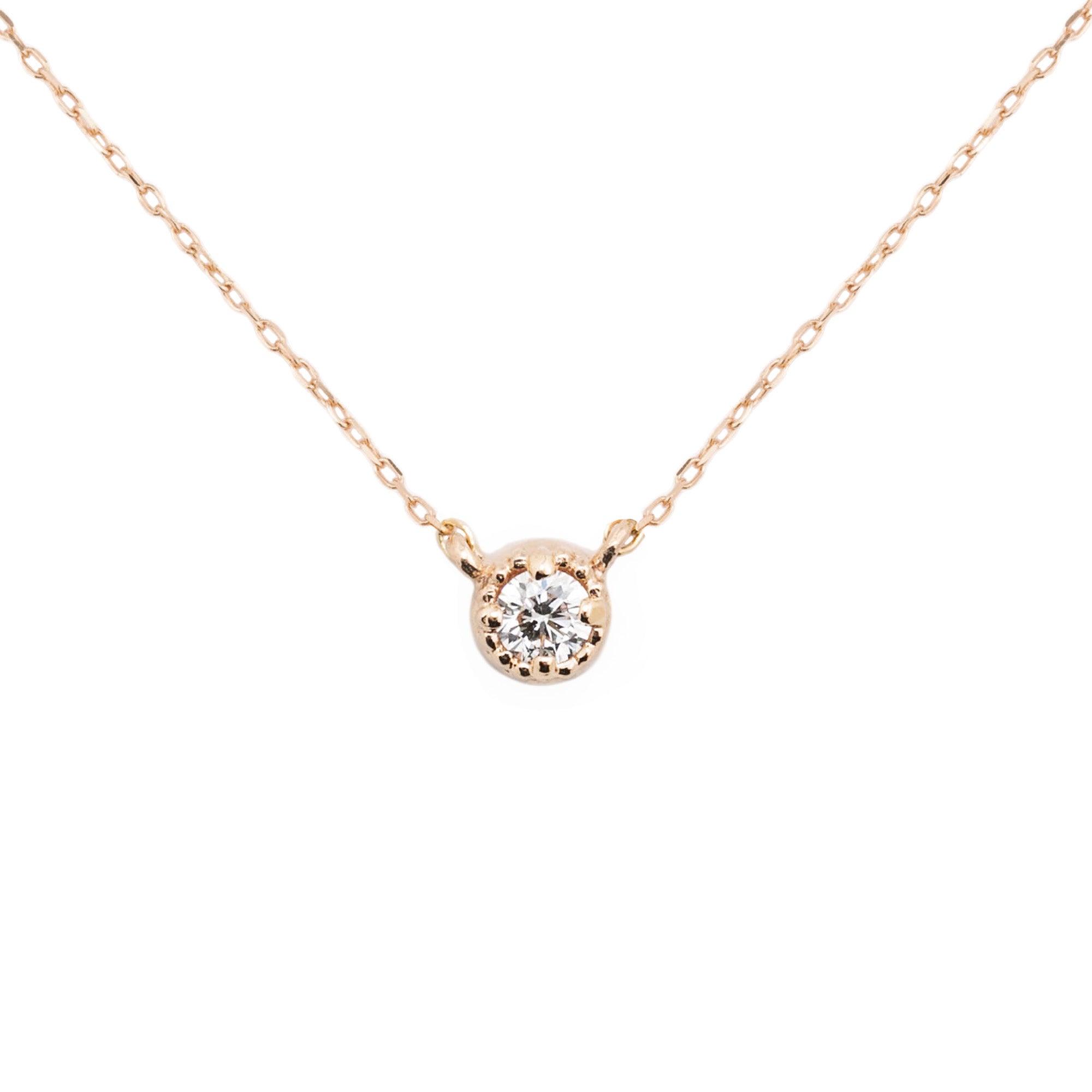 Dahlia Diamond Solitaire Necklace