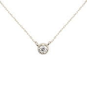 Dahlia Diamond Solitaire Necklace