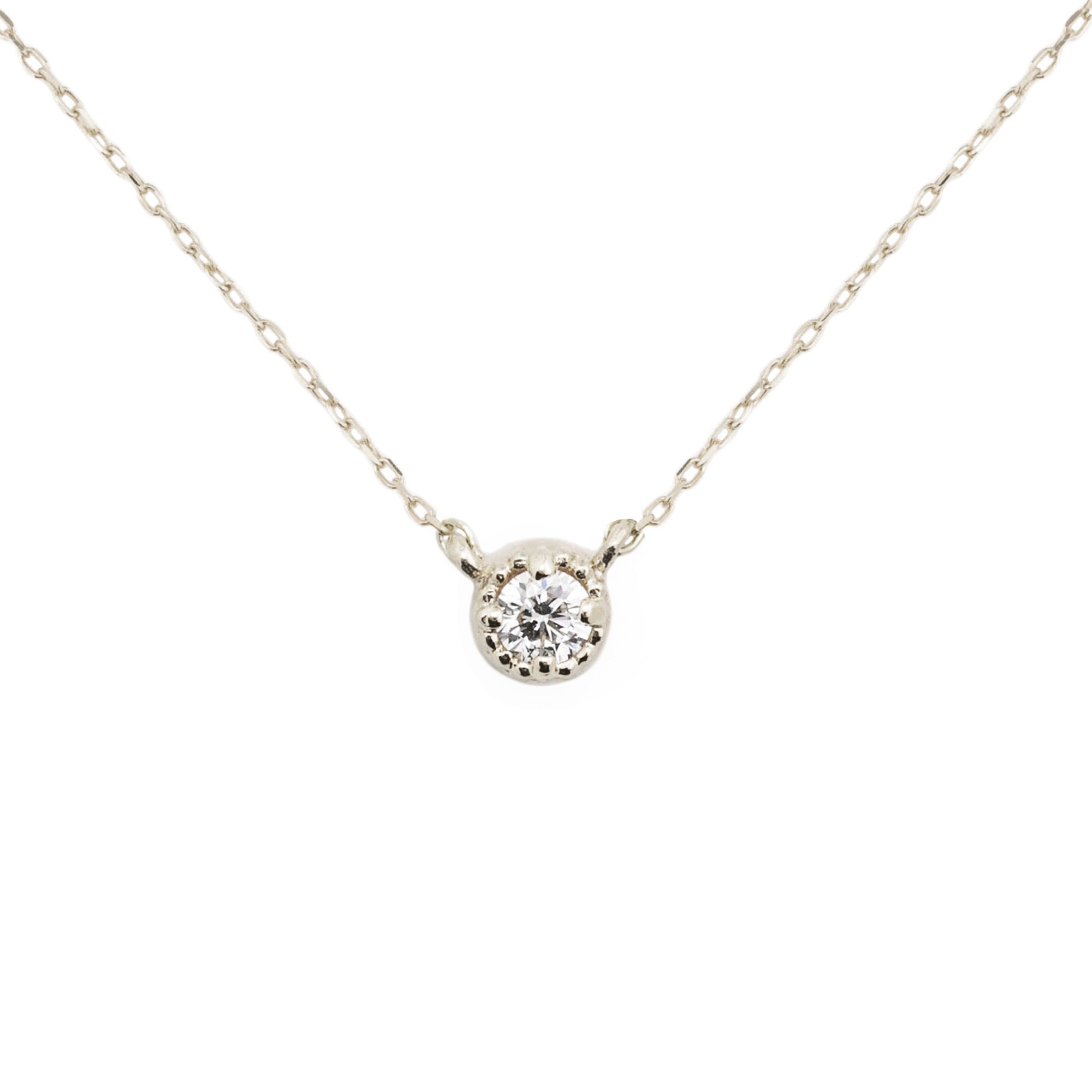 Dahlia Diamond Solitaire Necklace