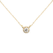 Dahlia Diamond Solitaire Necklace