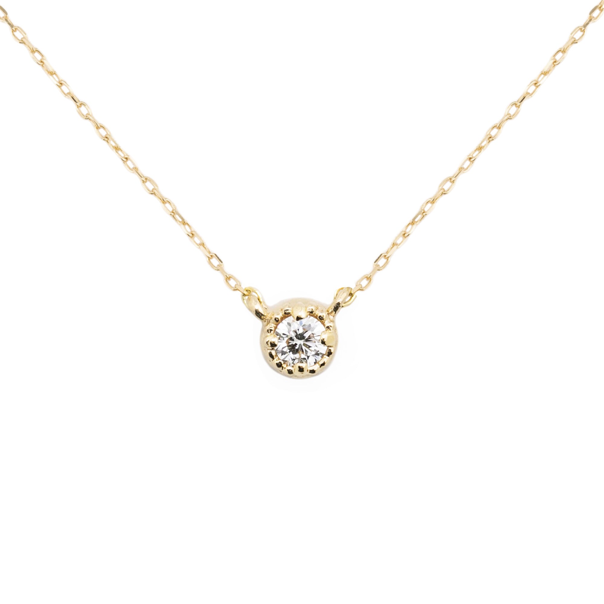 Dahlia Diamond Solitaire Necklace