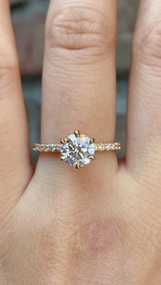 Maria Luxe Ring, IGI Certified 1.3ct Lab Diamond, 14K Yellow Gold (One of a kind)