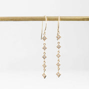 Star Multi Diamond Drop Earrings