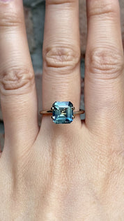 3.36ct Radiant Cut Parti Blue Green Madagascar Sapphire SF227