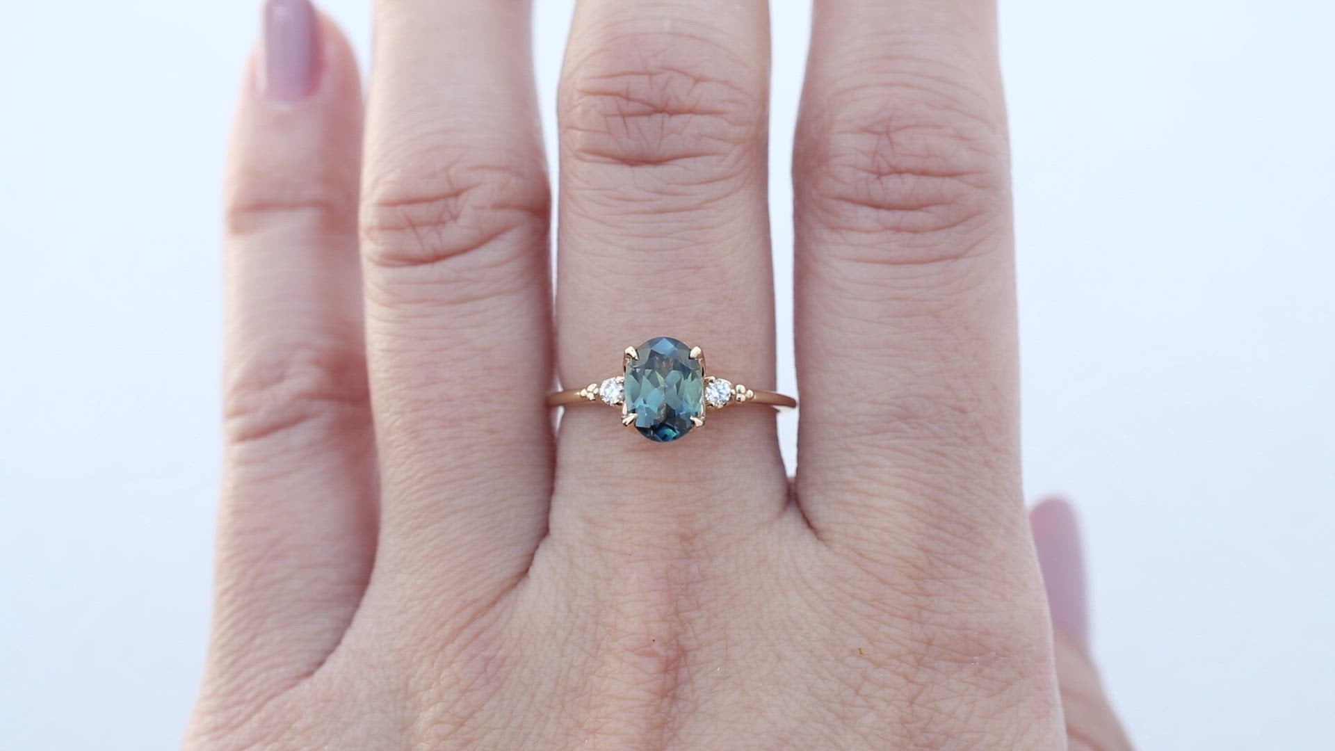 Estel Ring - 1.44ct Unheated Peacock Queensland Sapphire (One of a kind)