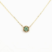 Milgrain Hexagon Necklace Setting (Round 3-4mm )