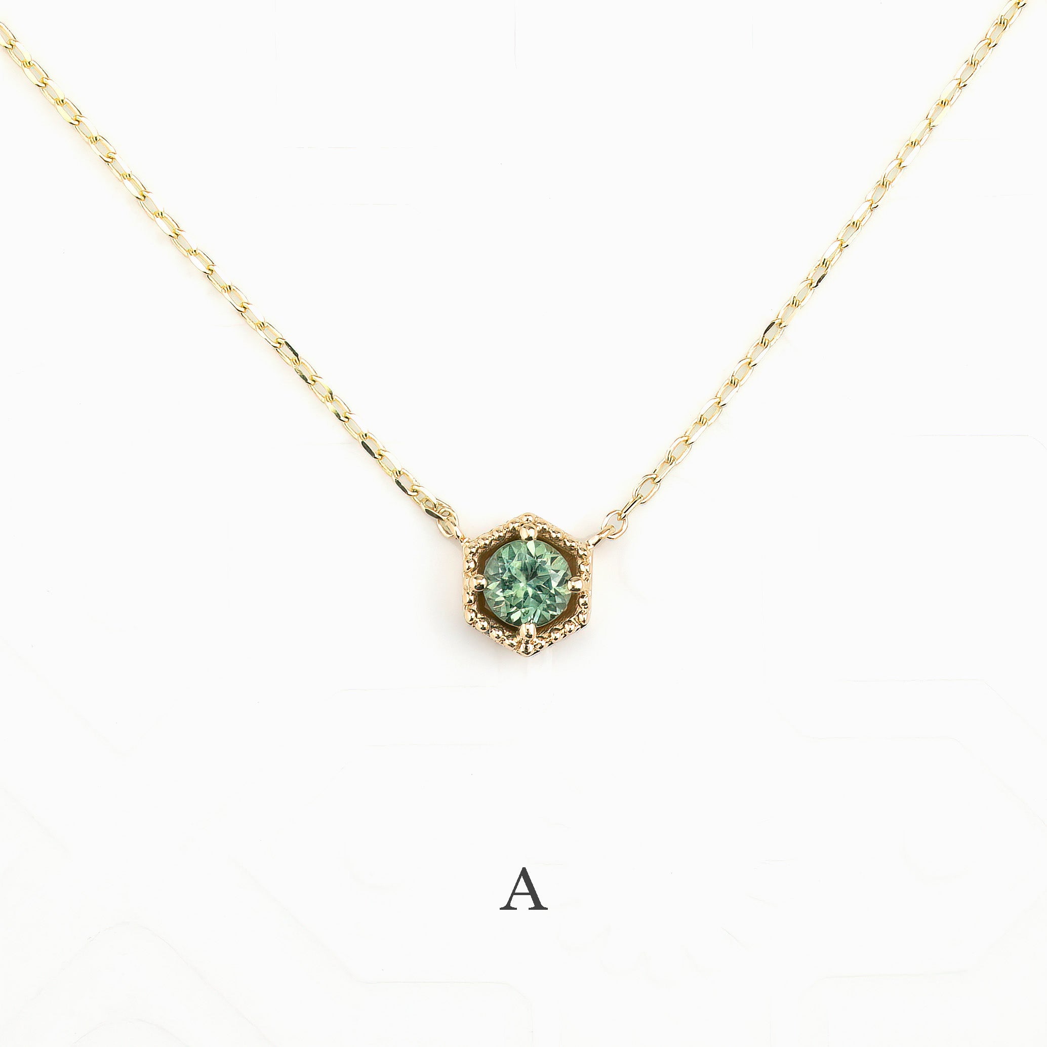 Milgrain Necklace 4mm Montana Sapphire