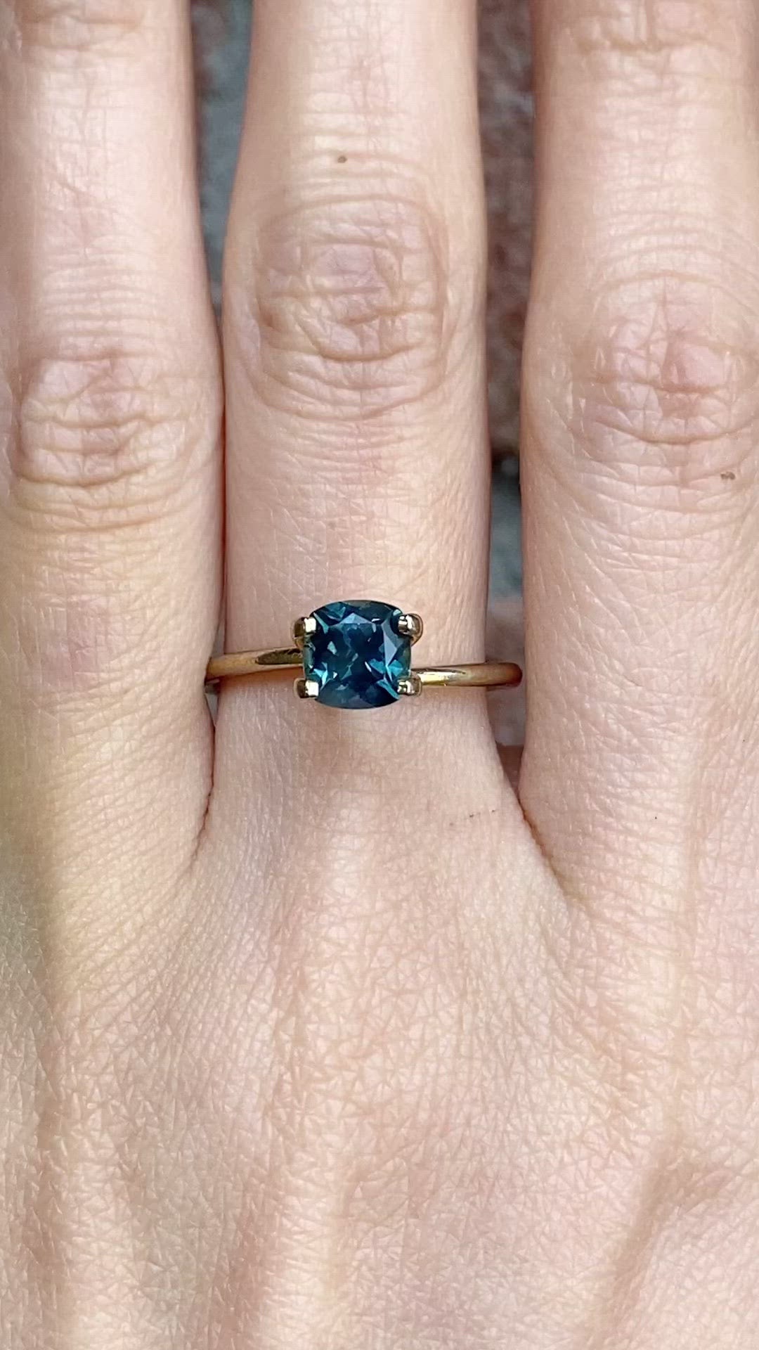 1.42ct Cushion Cut Montana Sapphire