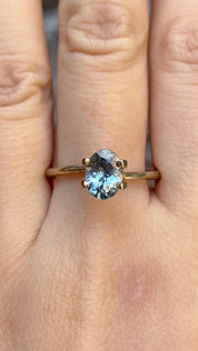 1.58ct Oval Cut Light Blue Montana Sapphire SO383