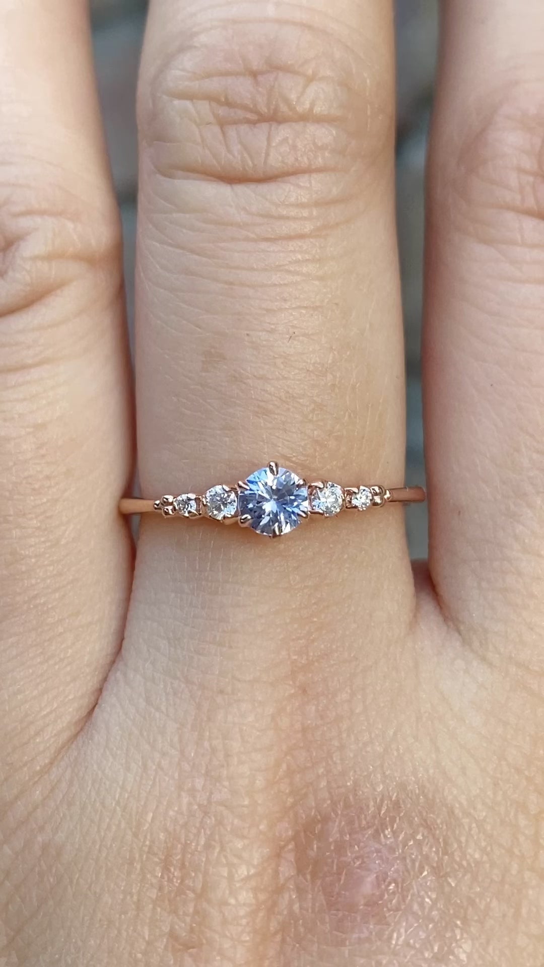 Estel Fleur Ring, 0.30ct Ceylon Sapphire