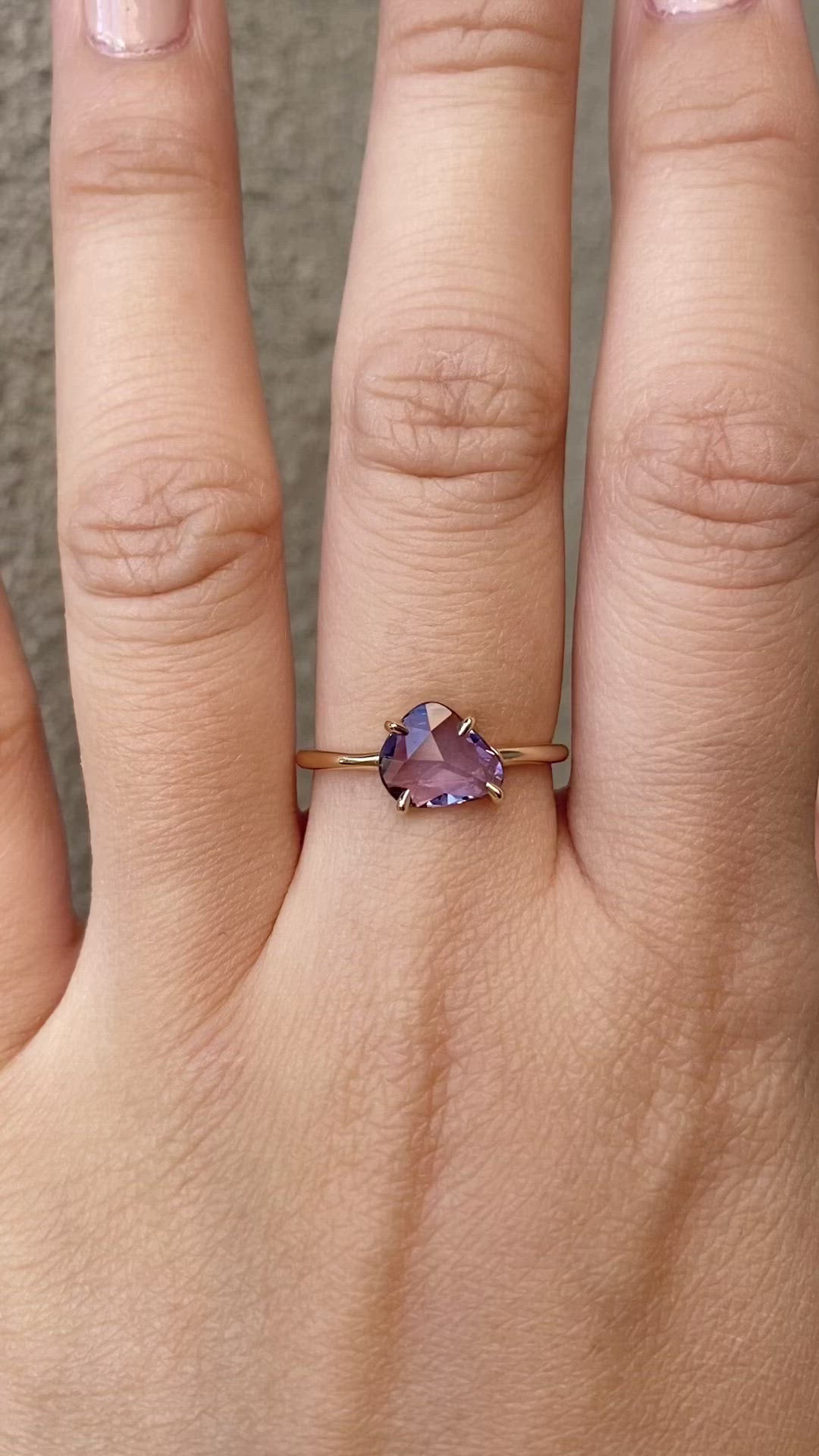 Lisa Ring - 1.25ct Unheated Organic Cut Blue Sapphire (One of a kind)