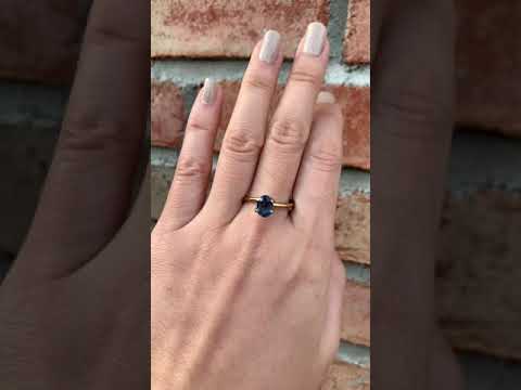 1.42ct Oval Cut Unheated Blue Sapphire