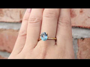 1.89ct Oval Cut Parti Blue Green Sapphire