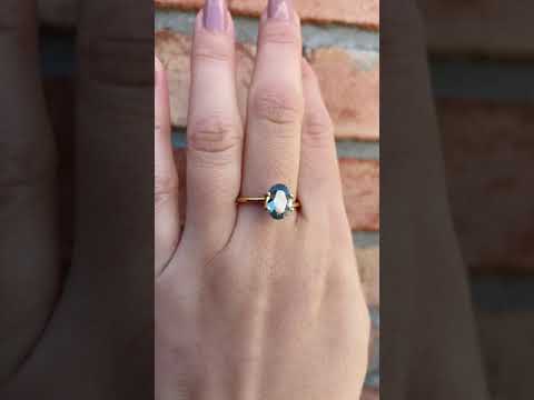 1.85ct Oval Cut Light Blue Green Montana Sapphire SO197