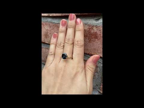3.39ct Cushion Cut Teal Sapphire