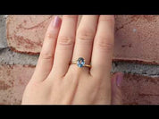 1.39ct Oval Cut Teal Blue Montana Sapphire